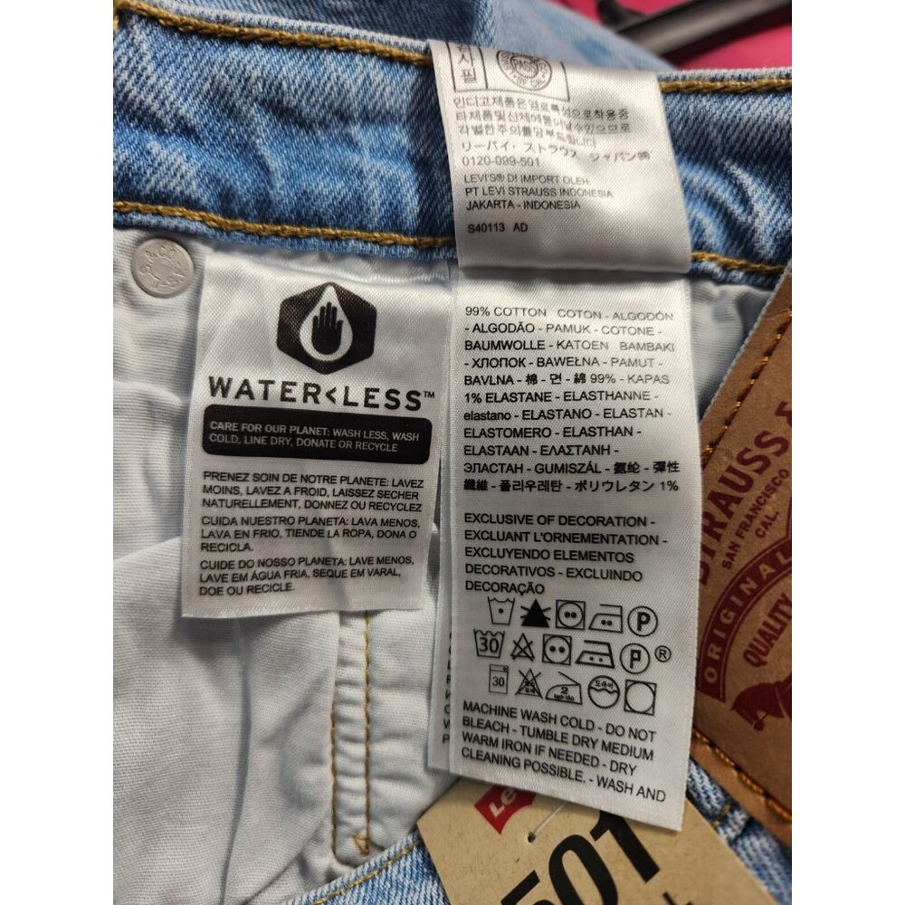 Levi's 501 Women's Size 30x26 Jeans Blue High Rise Cropped Straight Leg (27 - Picture 8 of 9
